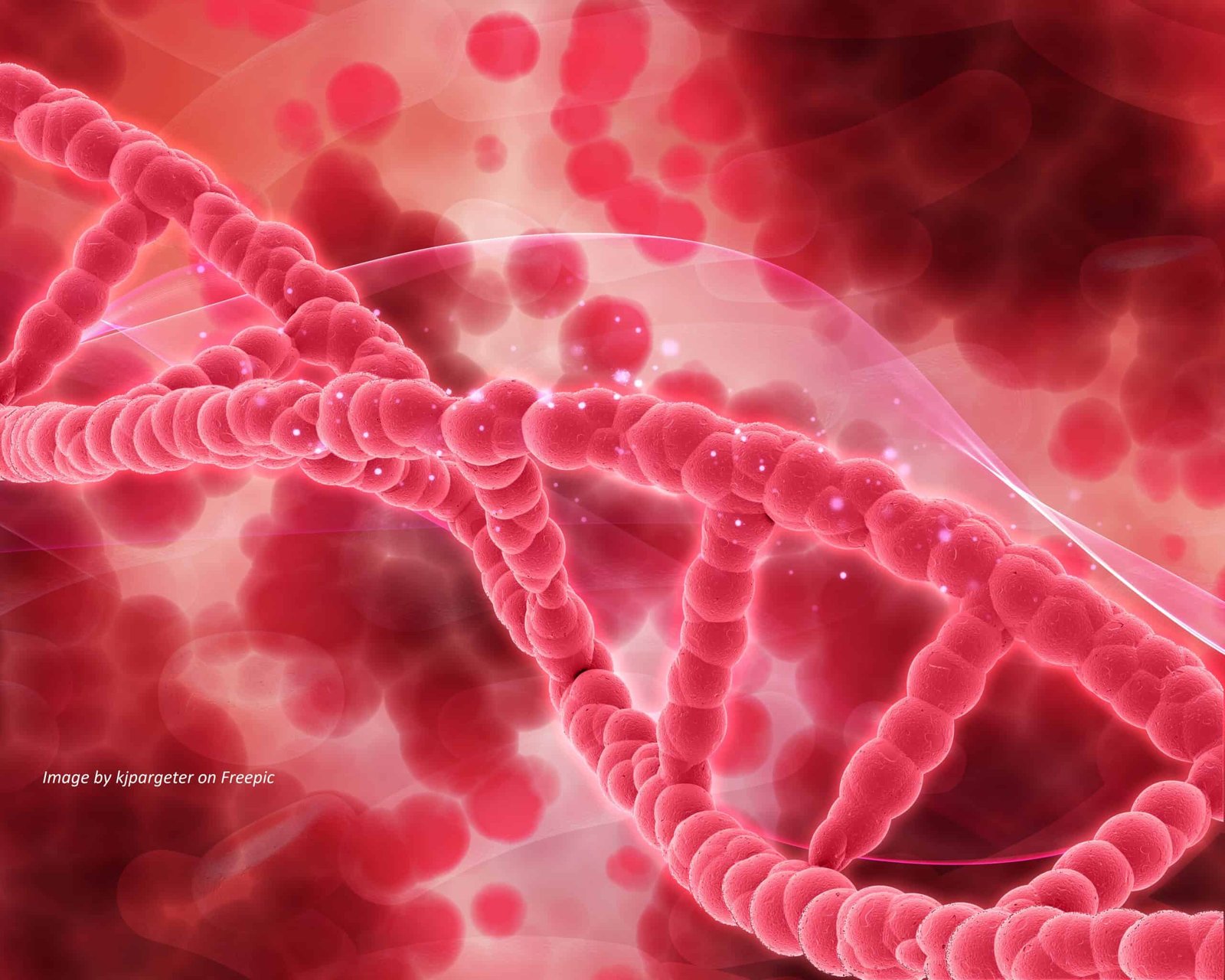 3D render of a medical background with DNA strands